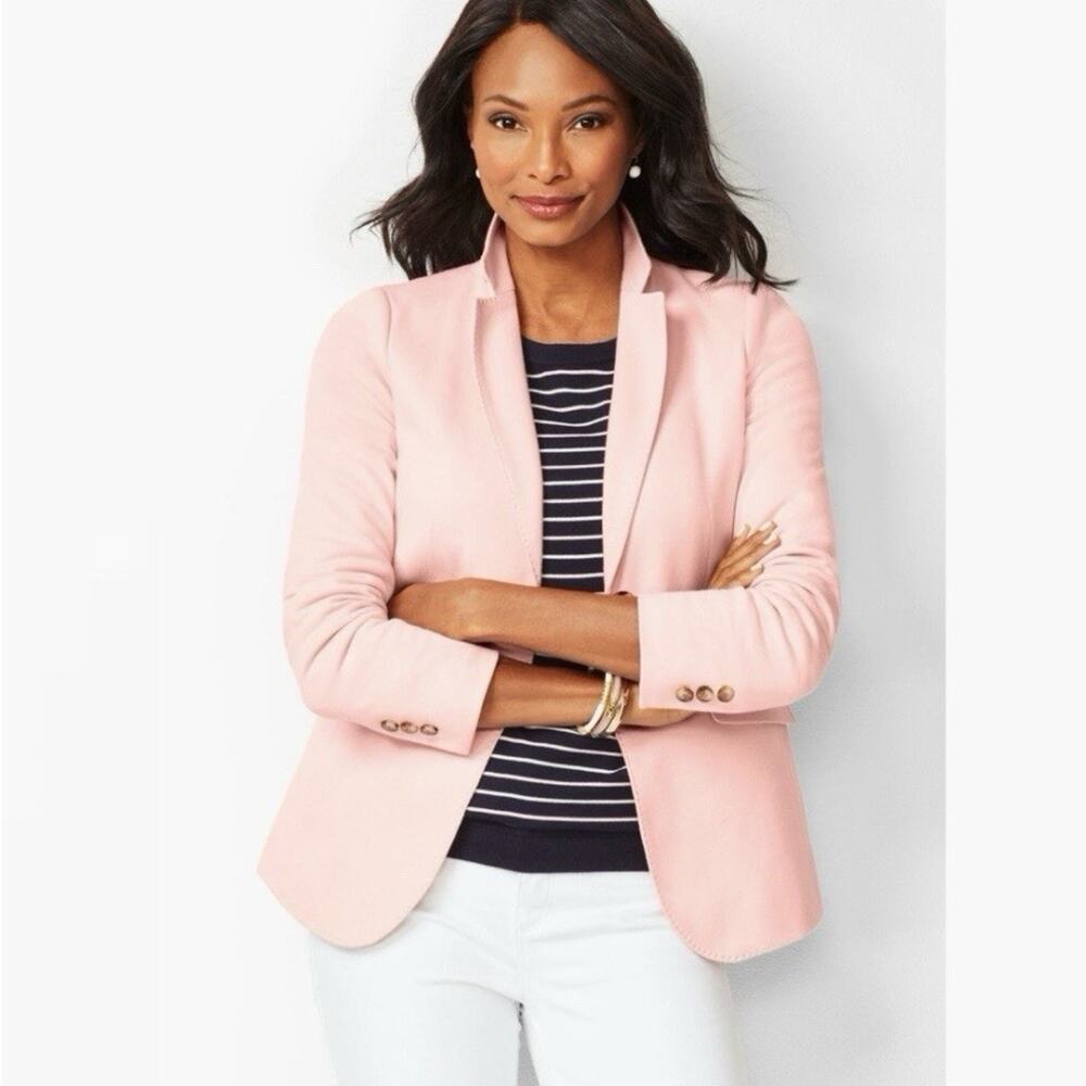 Talbots Aberdeen Pique Blazer Light Pink Size 2P